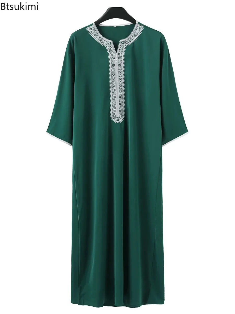 Muslim Fashion Abaya Men Arab Islamic Clothing Fashion Loose Shirt Robe Ethnic Style Casual Jubba Thobe Men Dubai Hooded Caftan
