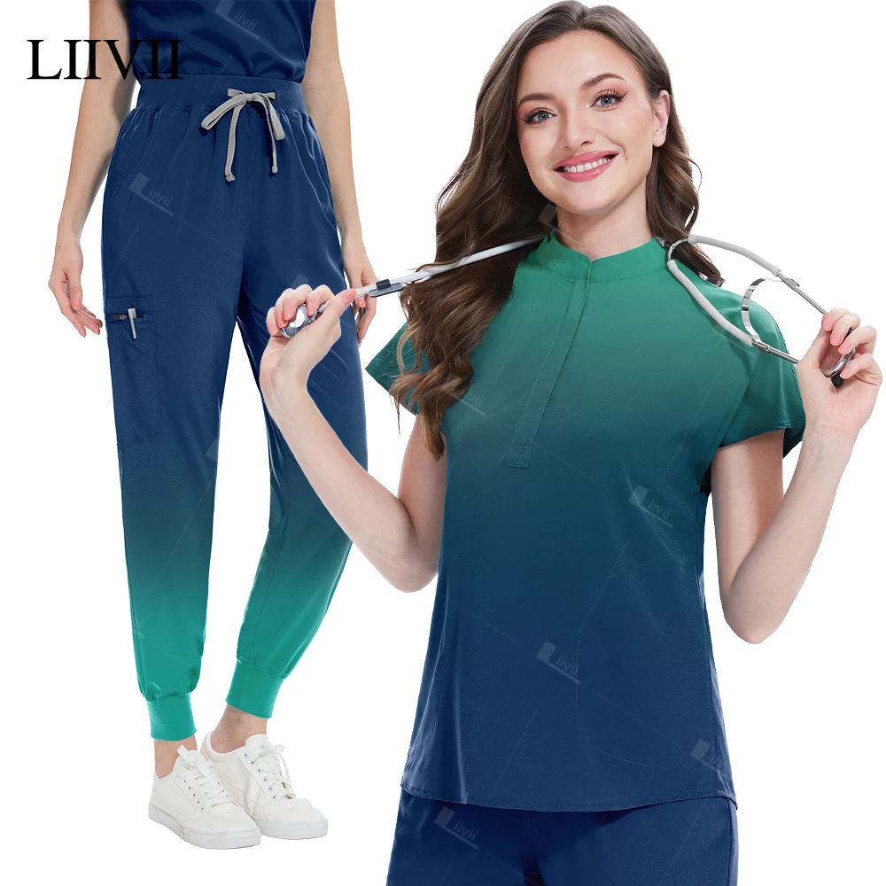 Medical Nurse Uniforms Popular Beauty Salon Workwear Clinical Work Top Pant Doctor Nursing Suit Hospital Surgical Uniforms Woman