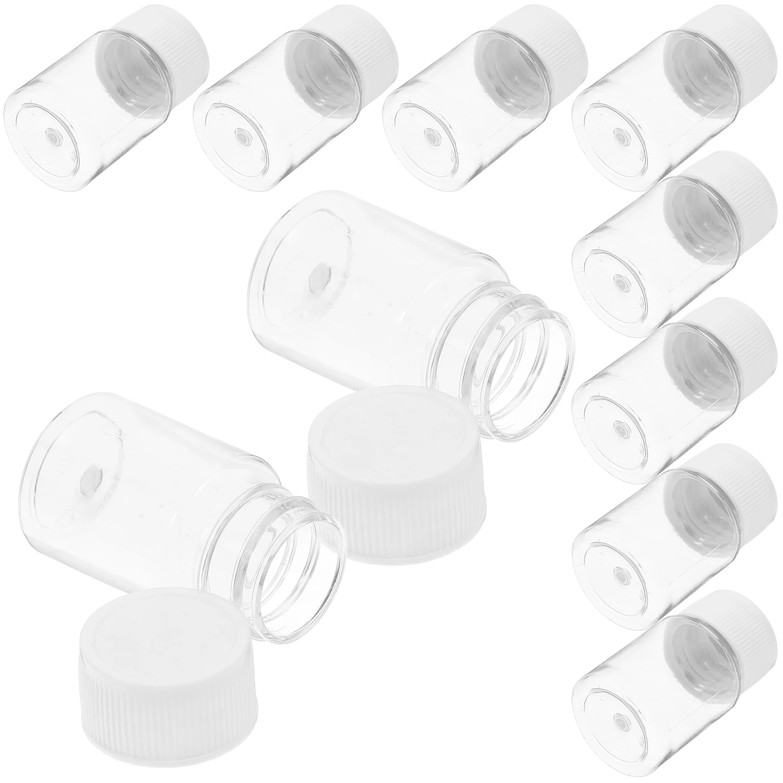 

10 Pcs Plastic Bottle Medicine Empty Travel Size Bottles Liquid Chemical Pill Container Vials