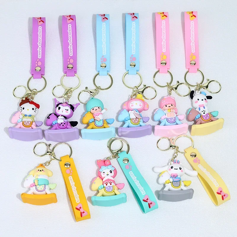 Sanrio Kawaii Anime Cartoon series My melody Kuromi Cinnamoroll NewCreative color value cute key chain backpack pendant gift