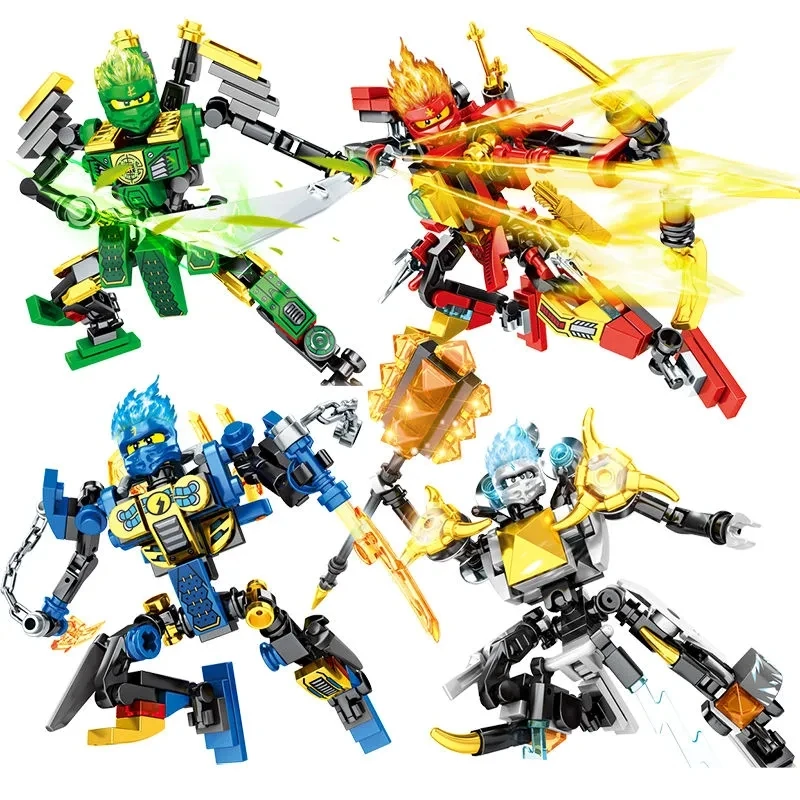 Ninja Lloyd War Armor Mech Mini Model Action Figure Building Blocks Compatible Legoboys Technic Anime Cities Kids Toys Gifts