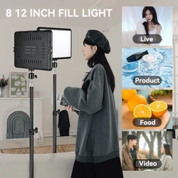 LED Studio Streaming Lights Portable Video Lighting Photo Studio Kits for Video Camera Photography Game YouTube TikTok Shooting