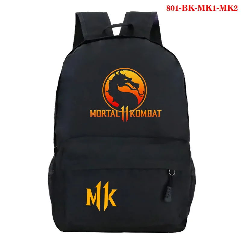 Kids Mortal Kombat Backpack for Boys Girls Children Anime Schoolbags Mochila Students Back To School Bags Teen Travel Knapsack