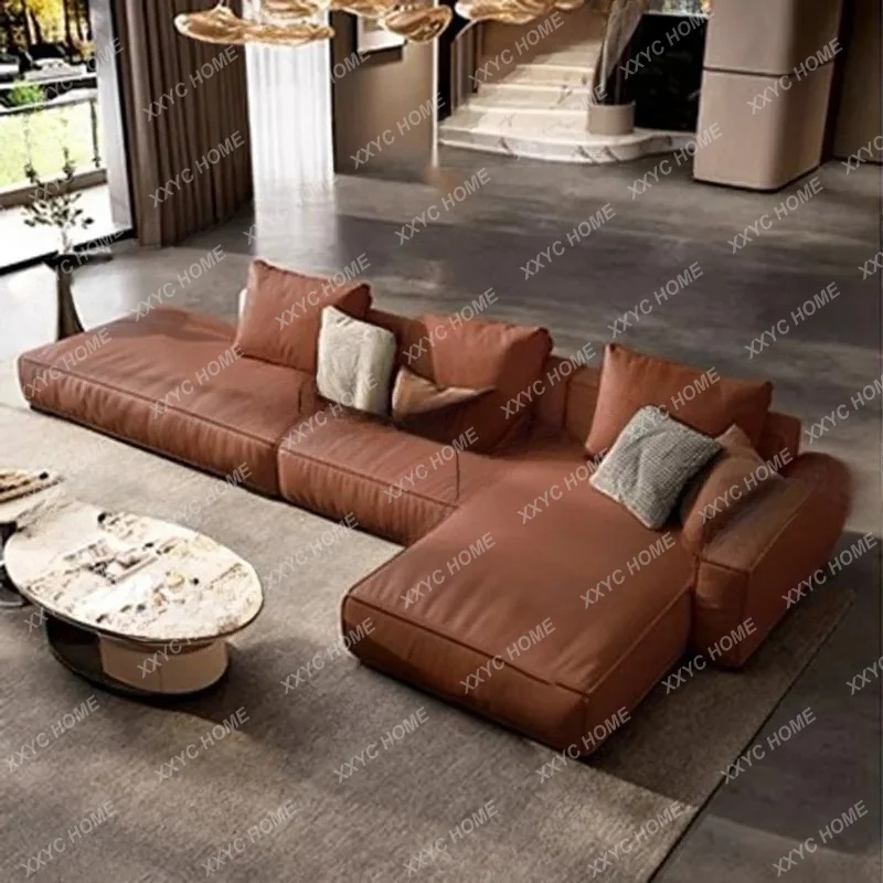 Leather Couch Living Room Sofas Lazy Sectional Modern Floor Relaxing Outdoor Sofa Bedroom Hallway Muebles Balcony Furniture