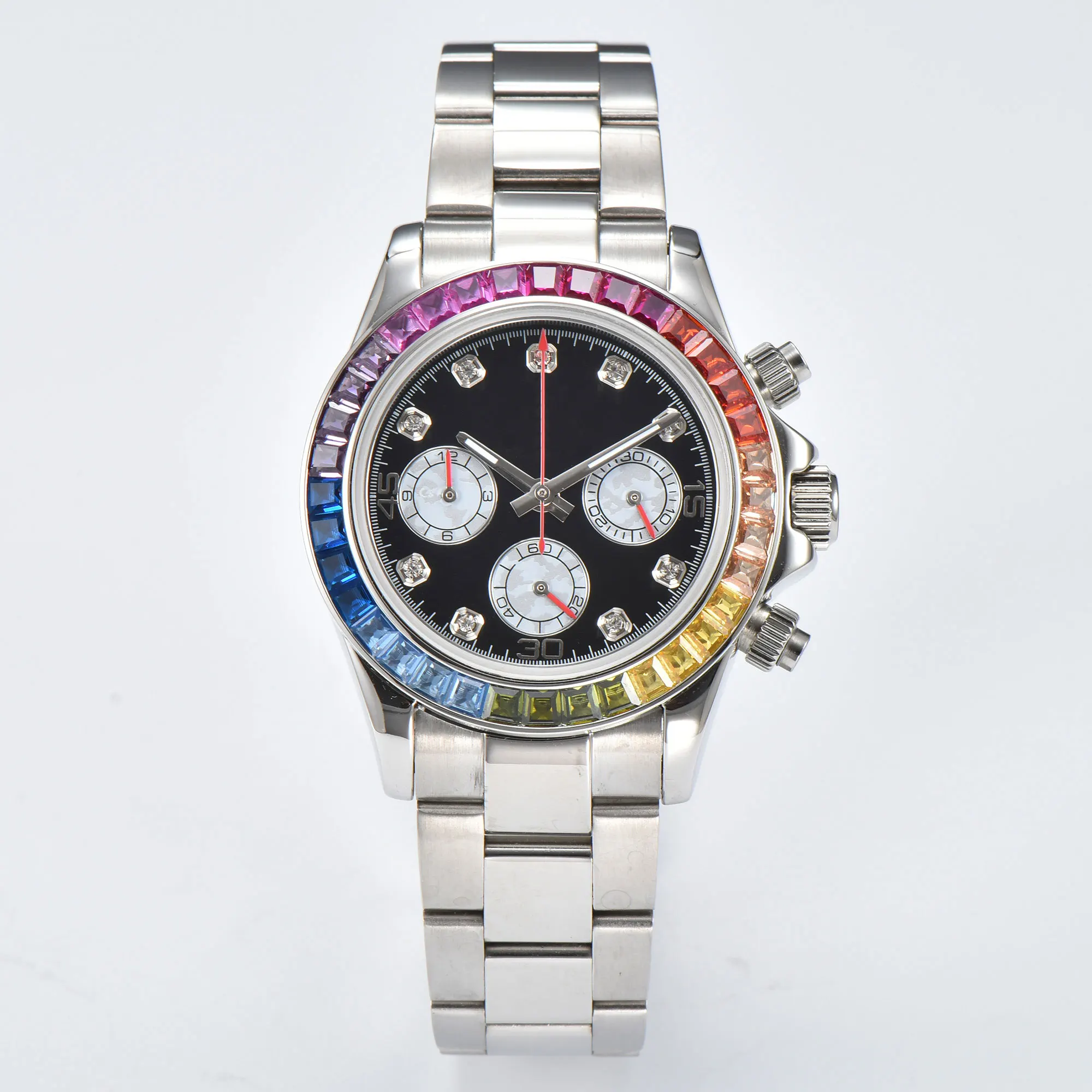 مضيئة الباندا الاتصال الهاتفي لحالات ساعة ، حركة الكوارتز ، توقيت الوجه ، اكسسوارات الساعات ، DIY بها بنفسك أجزاء ، VK63 ، 29.5 مللي متر ، 39 مللي متر