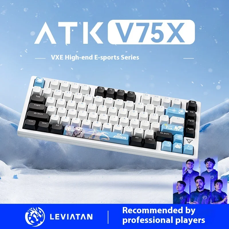 ATK VXE V75XTri-mode Mechanical Keyboard Gaming  Hot Swap 75% Layout Game Gas ARGB 80 Keys CNC Aluminum Top Shell Customized