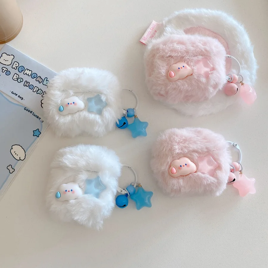 Para apple airpods 4 caso airpods pro 2/airpods 3/airpod 2 capa bonito estrelas pingente moda fone de ouvido capa air pods pro