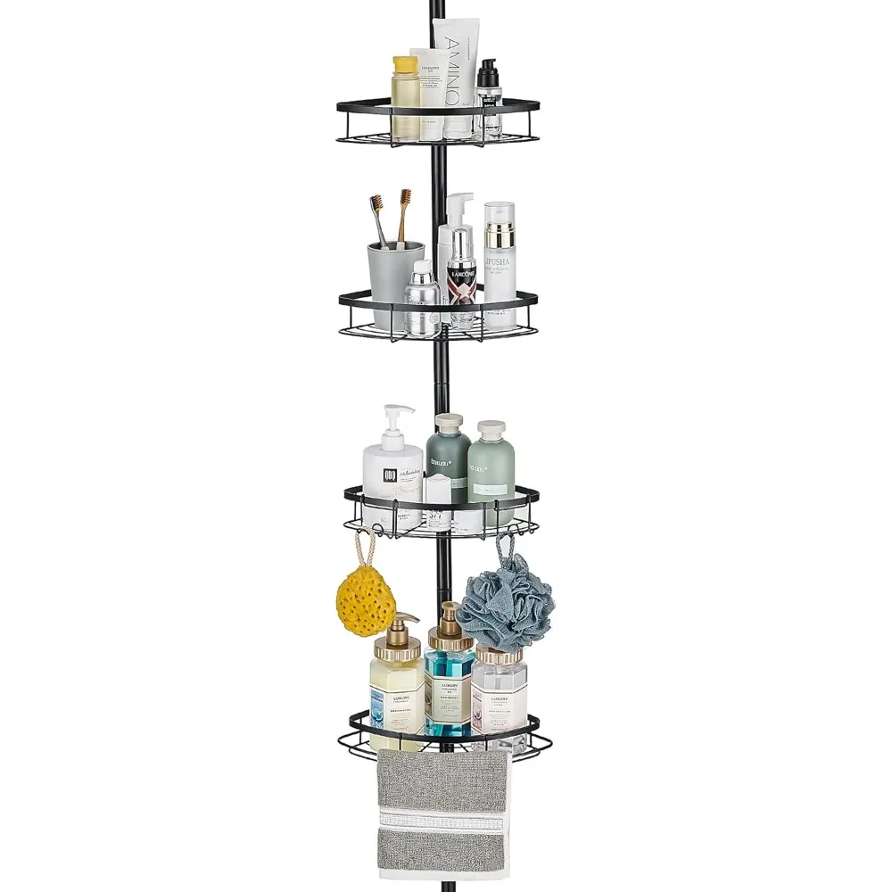 

Угловой органайзер для душа, угловая полка из нержавеющей стали для душа, 4-уровневая регулируемая полка