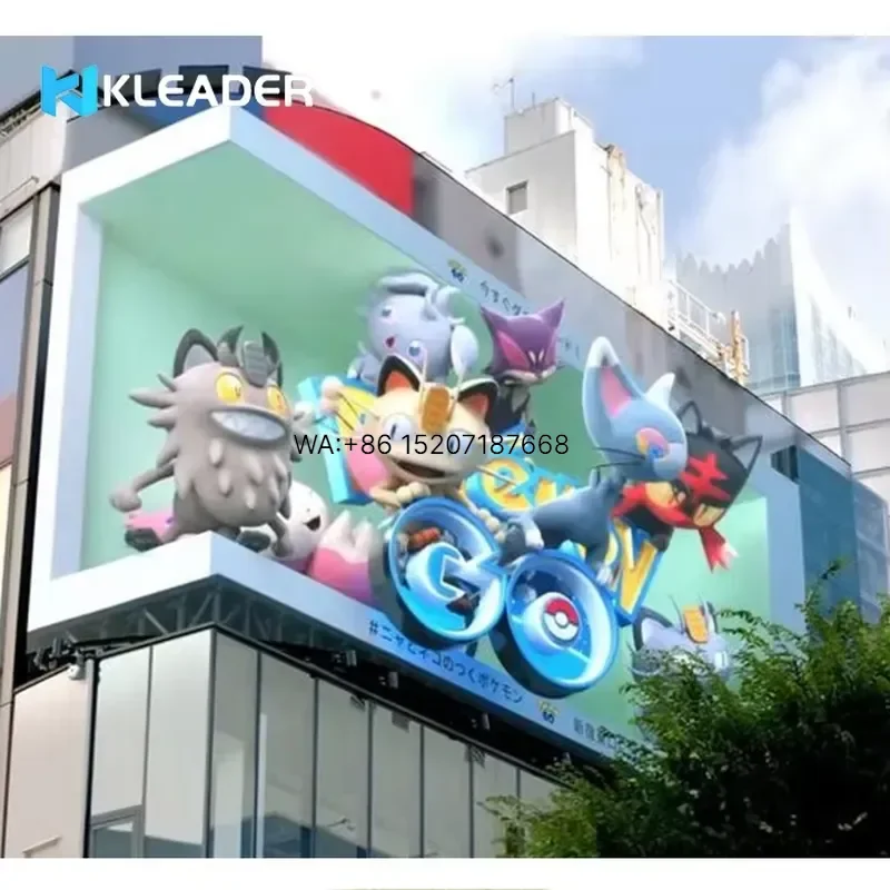 Wmwmnu for 3D Billboard Outdoor Advertising Big LED Digital Display Screen Hologram Naked Eye 3D Video Content Animation