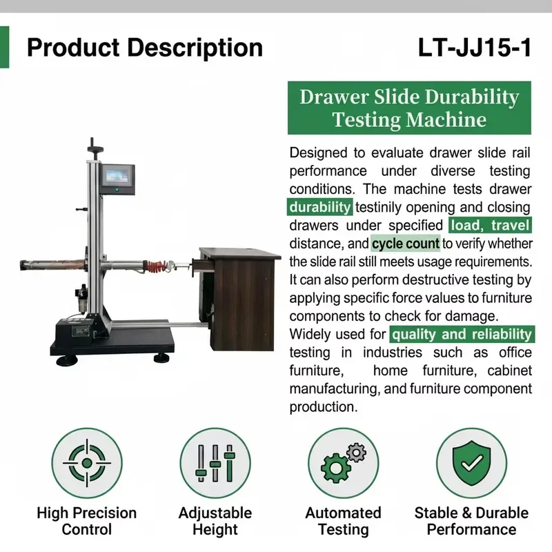 Electronic Furniture Drawer Rail Durability Tester Drawer Slide Repeated Life Testing Machine Furniture Testing Equipment