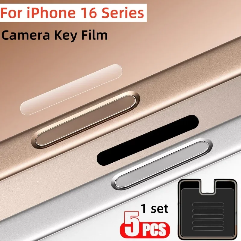 5PCS Camera Key Film For IPhone 16ProMax 16Pro 16Plus 16 Anti-scratch Touchable Side Film For IPhone 16 Series Button Film