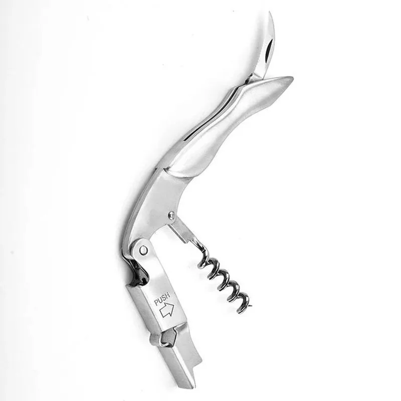 Stainless Steel Corkscrew Wine Key Beer Bottle Opener Foil Cutter Openers Waiters Wine Knife Corkscrews Sommelier