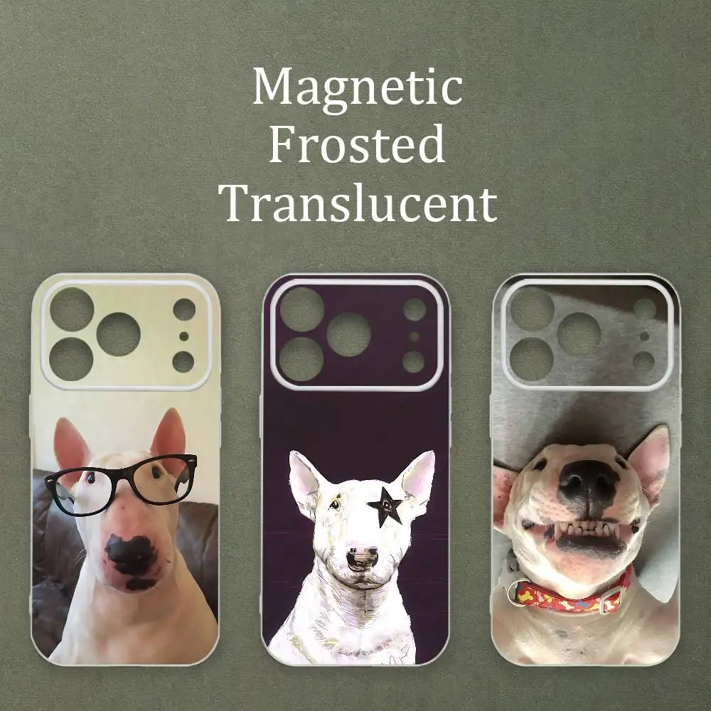 

Bull Terrier Magnetic Matte Semi Clear Soft Case For MagSafe Shell iPhone 11 15 17 16 12 14 13 Pro Max
