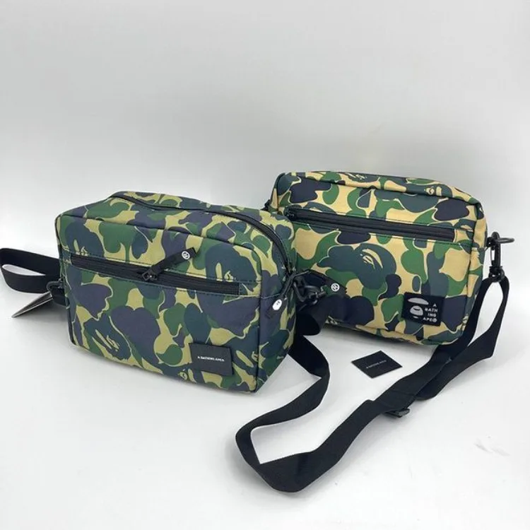 BAPE Ape Head 2026 Winter Fashion Streetwear Shoulder Crossbody Bag Camo Tote Handbag Square Messenger Bag
