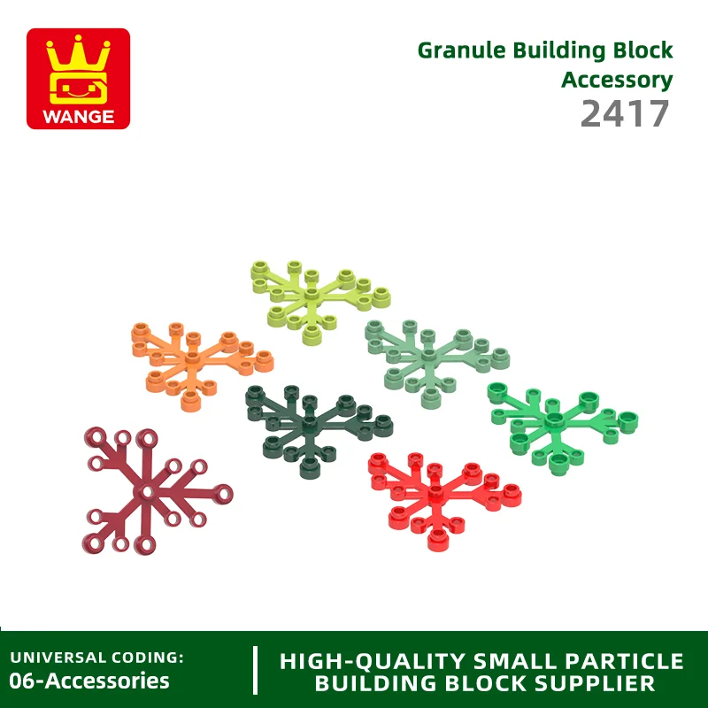 Wange 76Pcs/lot 2417 Large Leaf Building Block Moc Color Plant Accessories Compatible Brick DIY Children Toy Assembly Gift Box