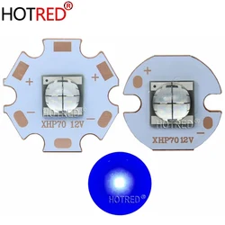 1PCS Epileds 7070 XHP70 4Chips 6V 12V 20W LED Emitter Diode  MKR XHP70.2 Blue LED light for flashlight part tank DIY