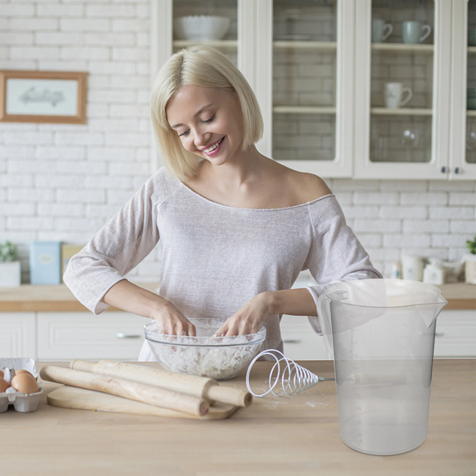 

5000 Ml Measuring Cup for Tea Liquids Kitchen Baking Home Use Glass Graduated Jug Transparent with Clear Markings
