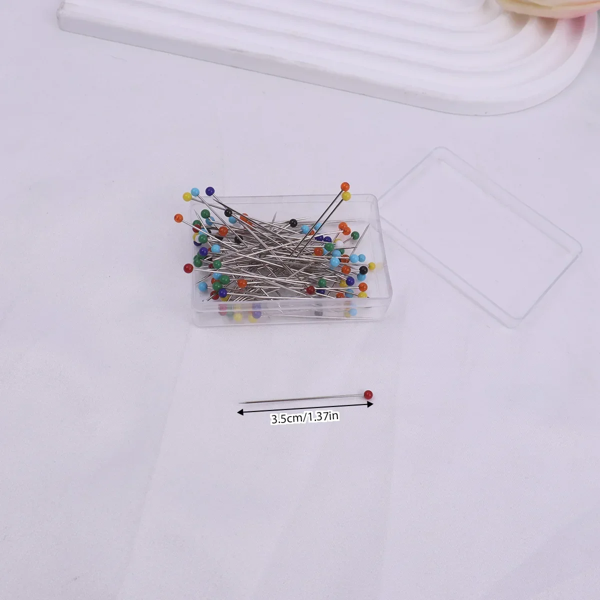 100/200 Pcs Sewing Pins Multicolor Head Pins 35MM Ball Head Pins for DIY Craft Sewing Dressmaker Jewelry Decoration