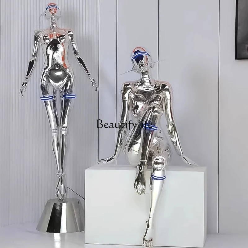 02Mechanical Ji sculpture Muse large technology figure ornament bar KTV trend decoration