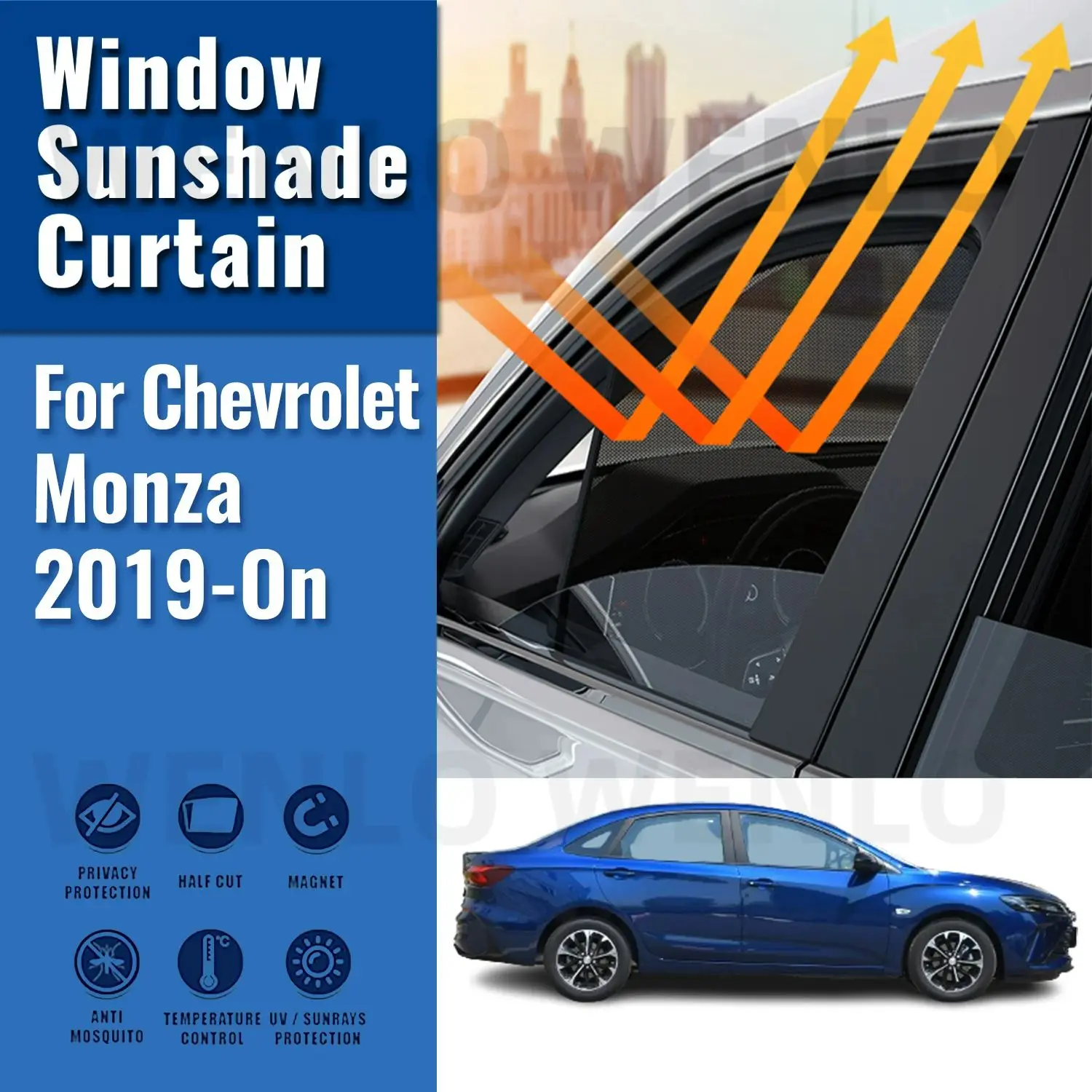 

For Chevrolet Monza 2019-2023 Car Sunshade Front Windshield Accessories Vehicle Curtain Side Window Sun Shade Visor Protector