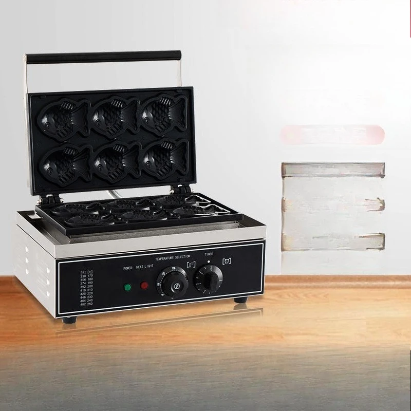 Commercial electric snapper burner, ice cream large opening three-hole ice cream fish machine snack machine small
