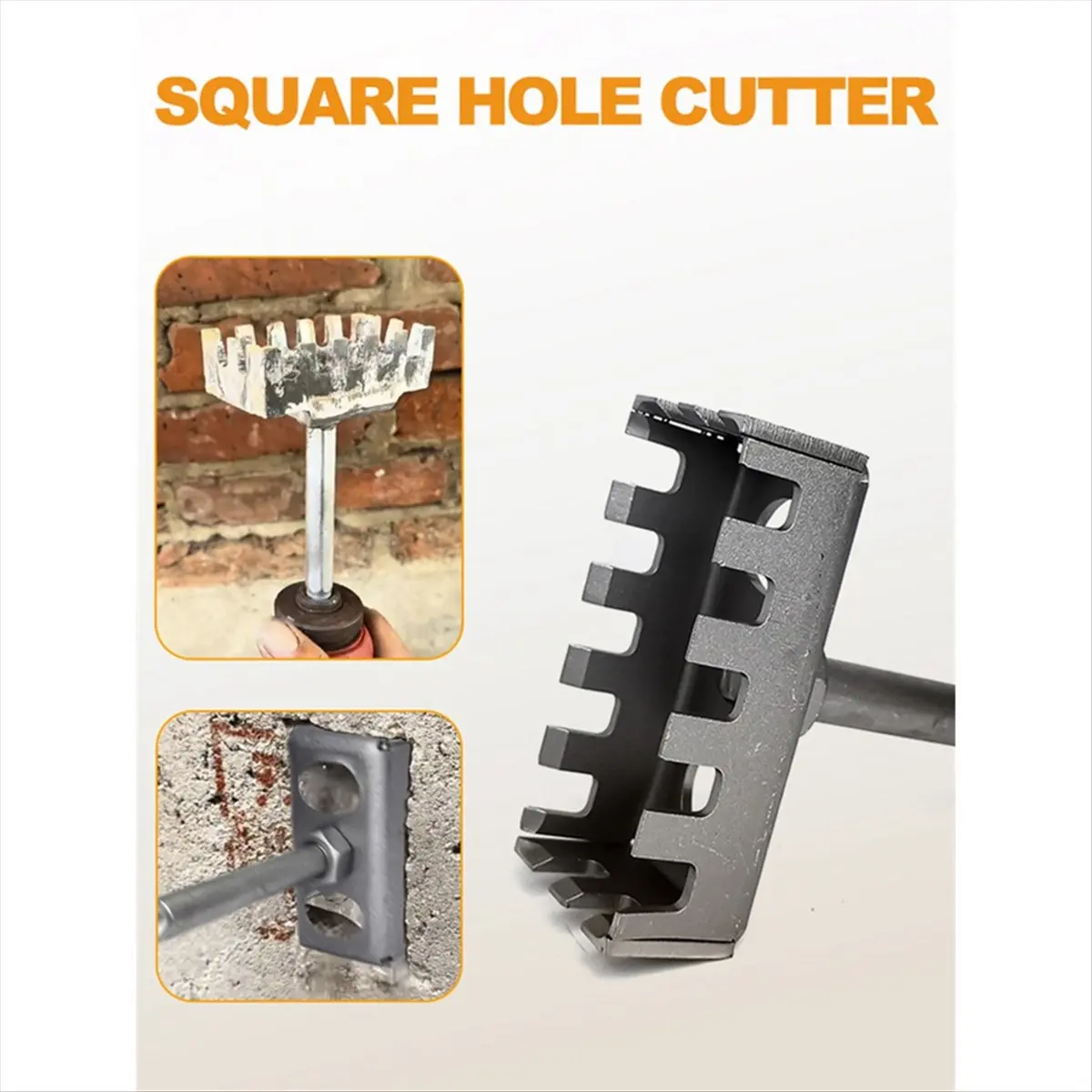 

Набор инструментов для электромонтажных работ: Фреза для квадратных отверстий под коробки типа 86, расширитель отверстий для электрического молотка, инструмент для прорезки пазов под розетки в стенах