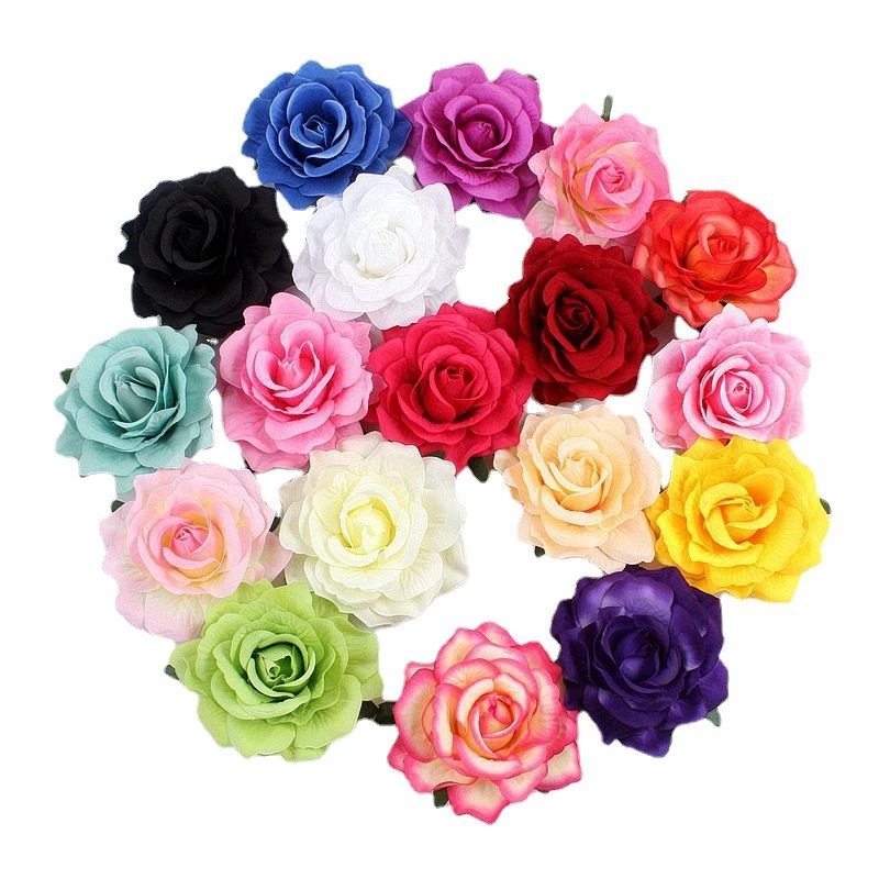 Artificial Flowers for Wedding 10Cm 5Pcs Silk Roses Scrapbooking Home Decor Diy Christmas Wreaths Bride Accessory Dried Flowers