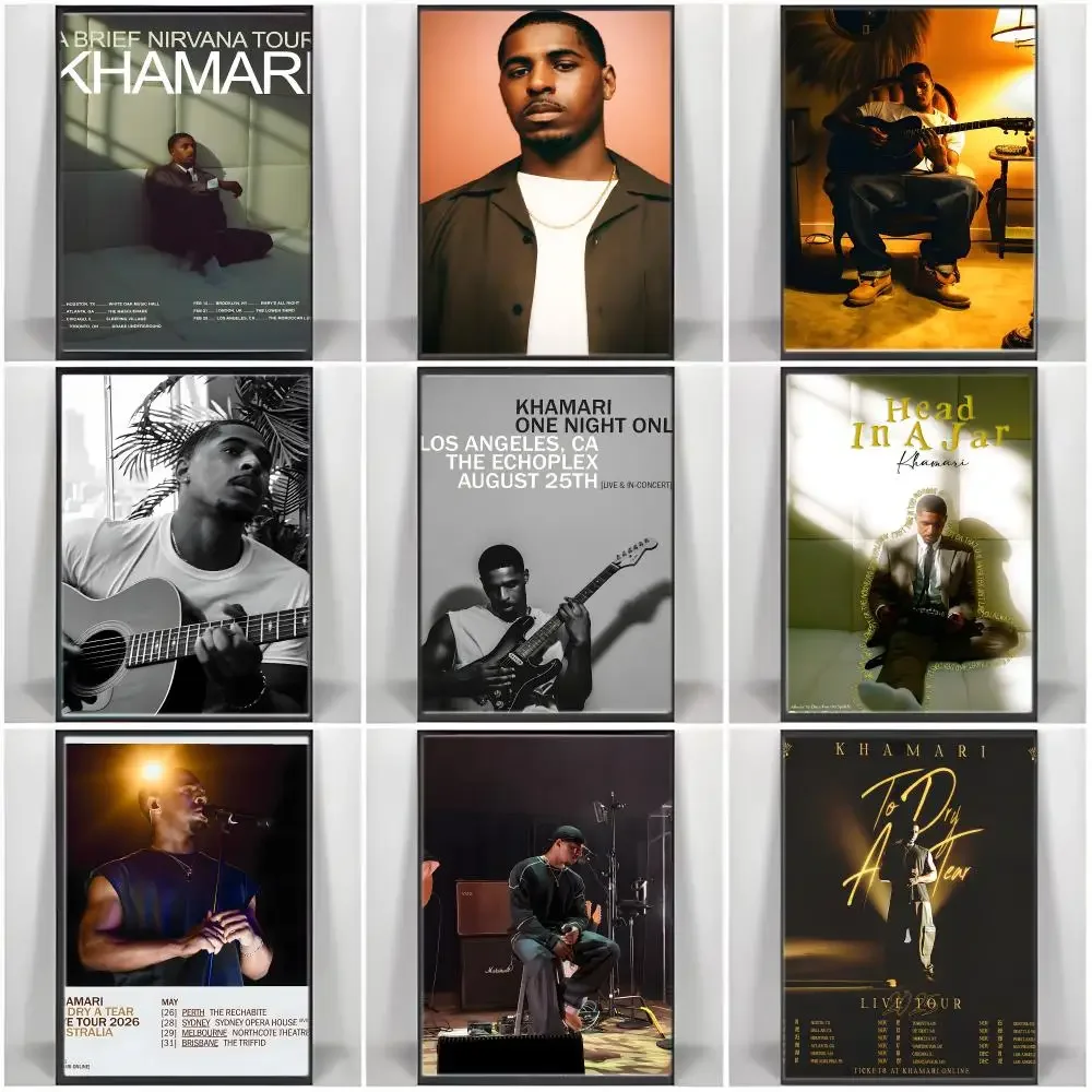 Singer K-Khamaris Poster Self-adhesive Art Waterproof Paper Sticker Coffee House Bar Room Wall Decor