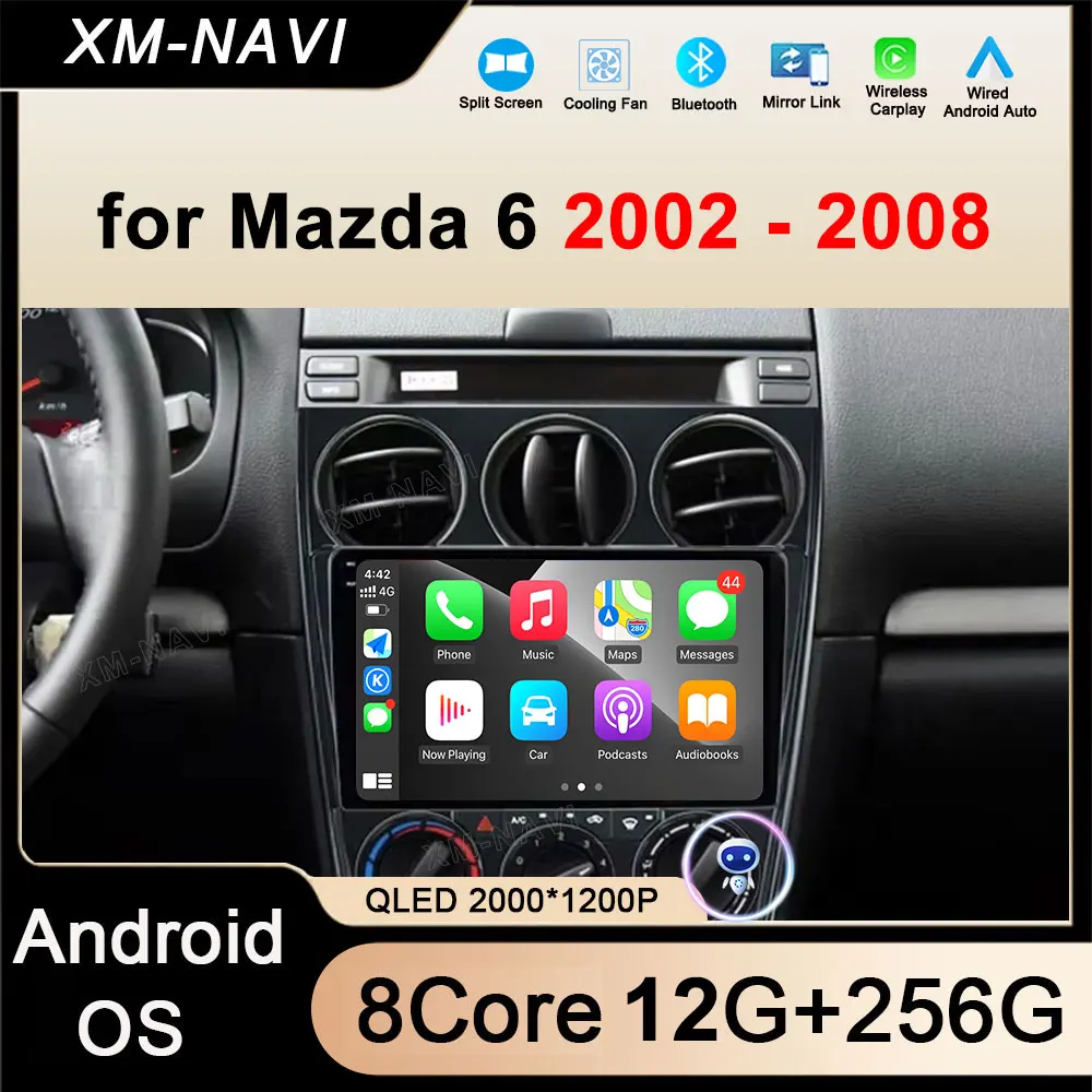 Android 16 for Mazda 6 2002 2003 2004 2005 2006 - 2008 Multimedia Car Radio Player Navigation GPS Carplay Navi RDS Auto Tools