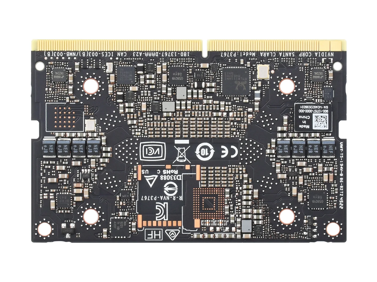 وحدة تطوير Orin Nx Ai، وحدة تشغيل النظام، الحجم، 16 جيجابايت 128 بت Lpddr5، ما يصل إلى 100 درجة