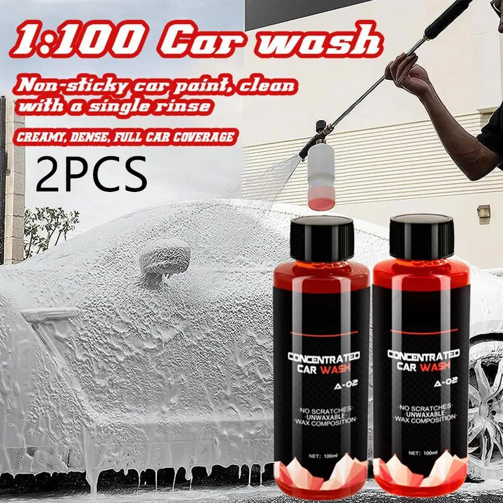 Car Foam Liquid Contaminant Remover 100ml High Foam Multifunctional Highly Concentrated Deep Clean & Restores Car Wash Shampoo