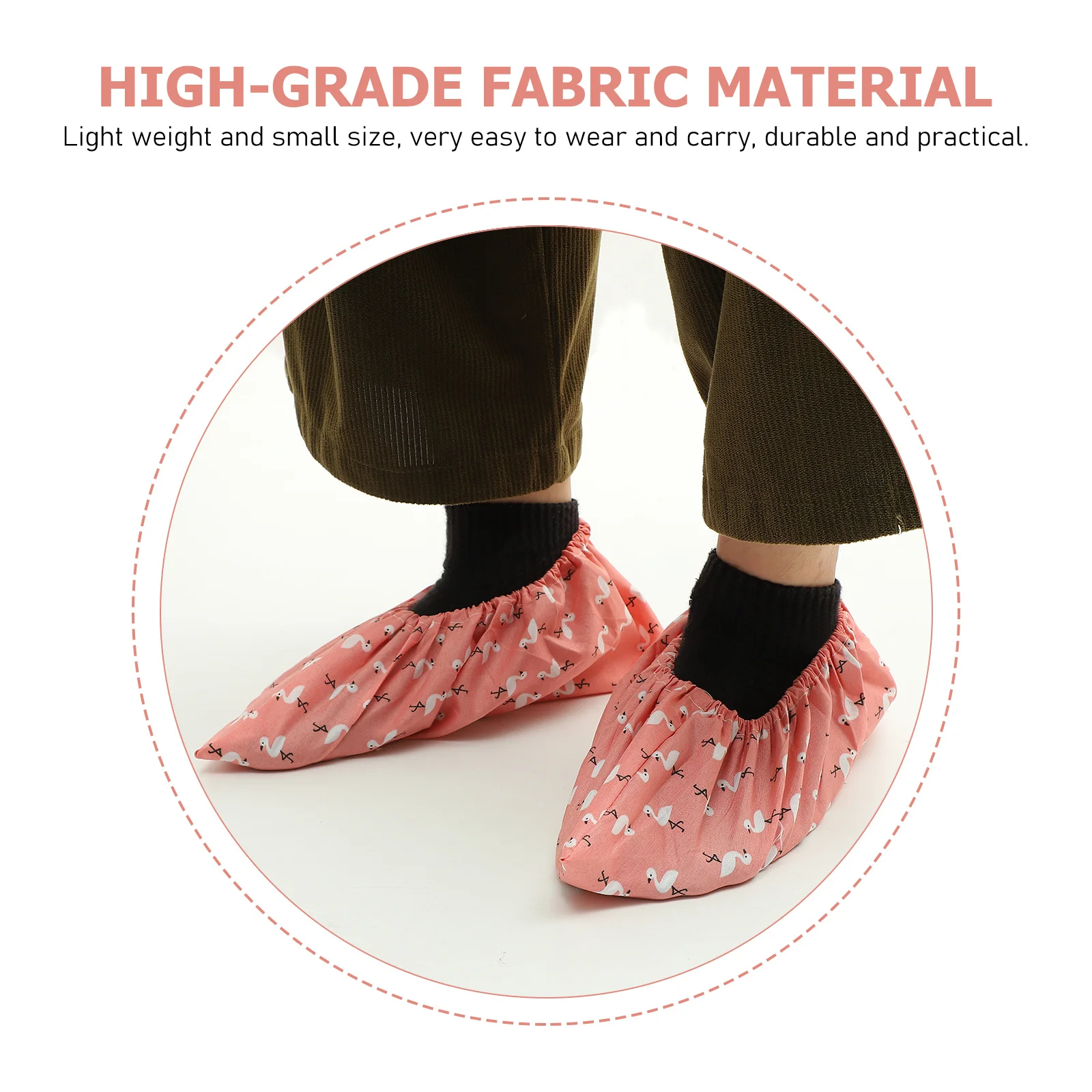 

4Pcs Breathable Reusable Elastic Shoe Covers Washable Lightweight Non-Slip Indoor Protective Shoe Cover for House Cleaning