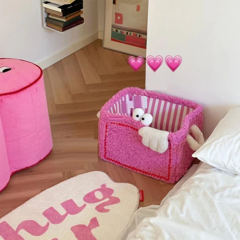 Little Monster Storage Basket Foldable Home Ins Niche Design Storage Toys Snacks Cosmetics Organizing Gift Durable