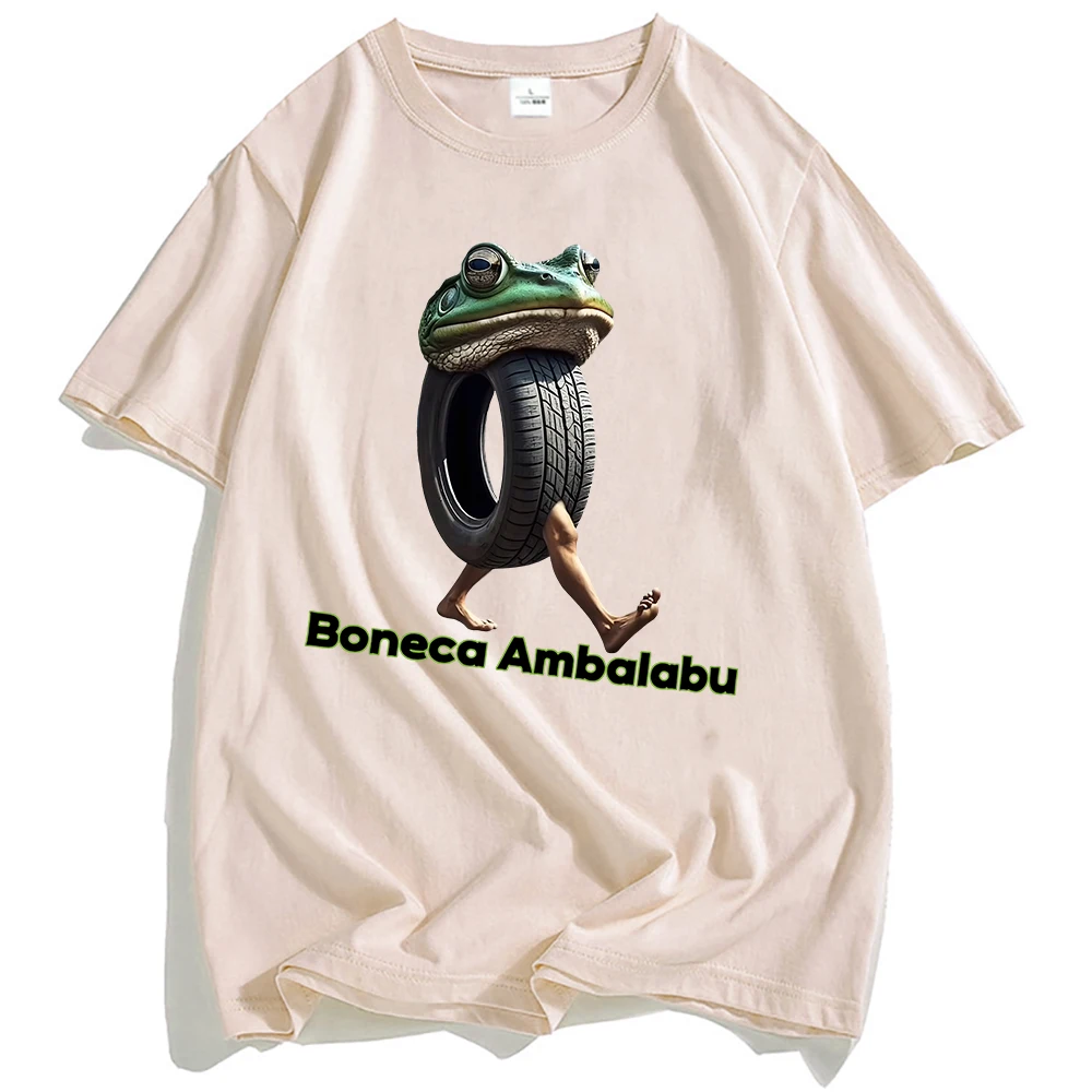 

Italian Brainrot Tee Boneca Ambalabu Funny Frog T-shirt Short Sleeve Cotton Male T Shirt Men Women Clothing Cartoon Printing Top