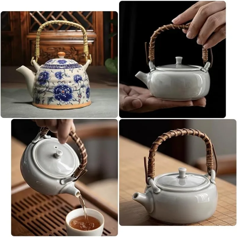 지갑 제작용 라탄 우븐 백 핸들, 핸드메이드 비치 가방용 교체 핸드백, 2 가지 색상, 4 개