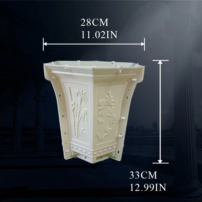 Concrete Molds for Garden Ornaments, Height 33cm, Flower Stand, Plastic Planter, Pot Molds for Outdoors, on Sale