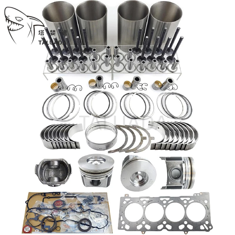 For Kubota V2607 Engine Overhaul Rebuild Kit V2607T V2607-DI Bobcat S550 S570 Engine Piston Round Combustion Chamber 45.5mm