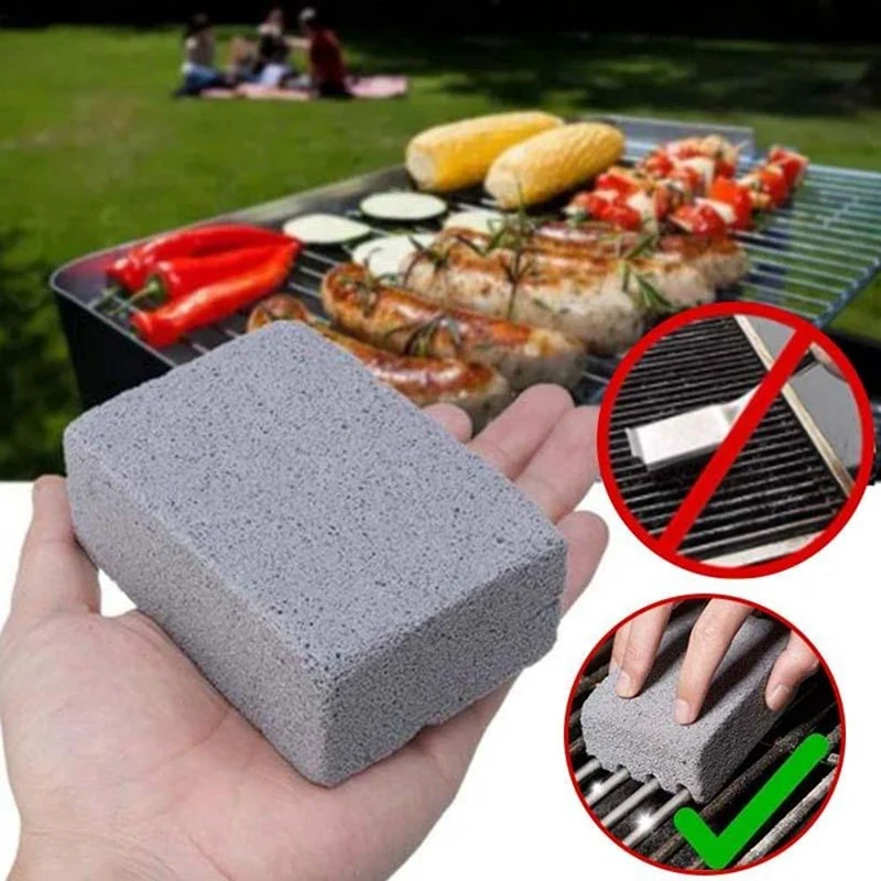 4Pack Grill Griddle Cleaning Brick Block,Grill Cleaning Brick,For Flat Tops, Griddles, Grills - Natural Lava Pumice Rock