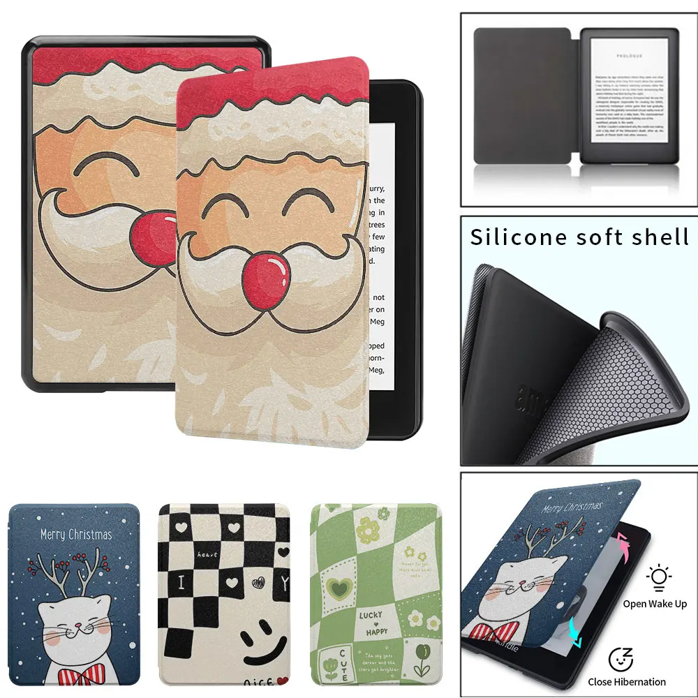 

Kindle чехол paperwhite1 th 2th 3th 4th 5th силиконовый мягкий чехол funda 2021 11th 8th generation TPU кожаный чехол