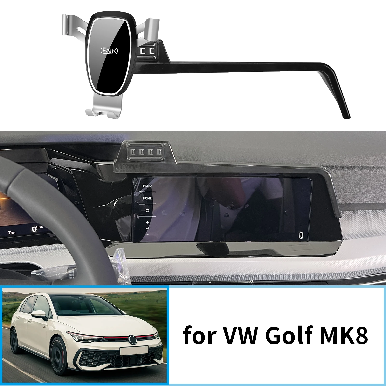 

for Volkswagen VW Golf 8 2020 2021 2022 2023 MK8 R-Line GTI GPS Bracket Navigation Stand Auto Accessories