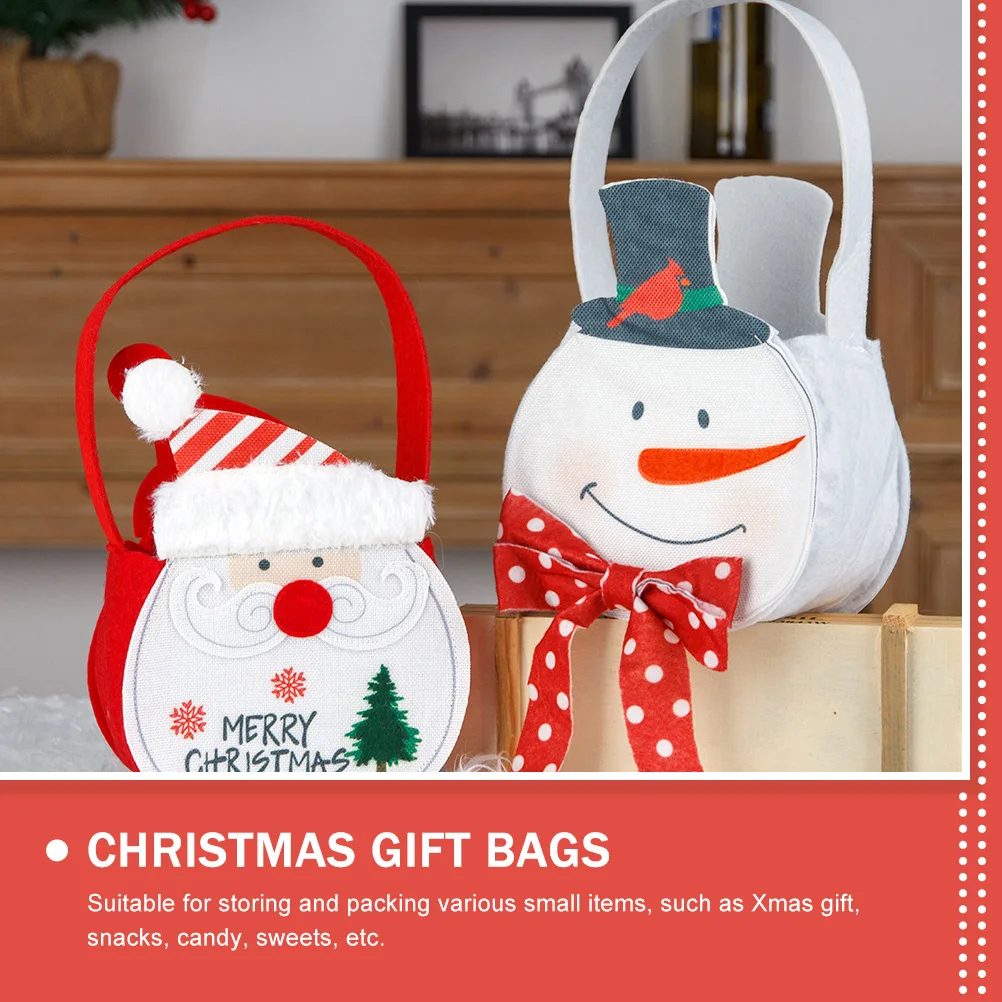 

2Pcs Christmas Bags Kids Xmas Wrapping Party Supplies Storage Pouches Jewelry Holder Christmas Gift Wrapping Bag Festive