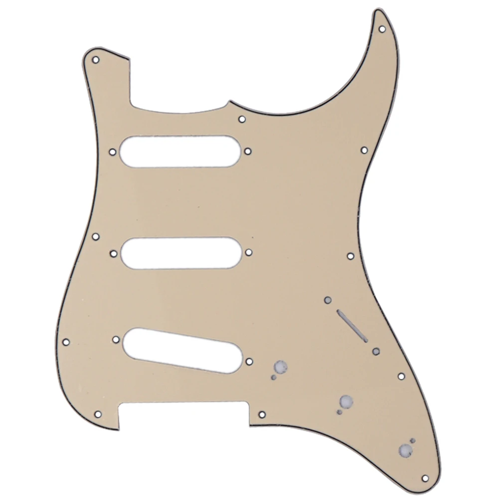 3 Ply 11 Holes Colorful Celluloid Guitar Pickguard Scratch Plate For-Stratocaster Guitar SSS Standard Models Perfect Replacement