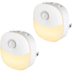 2pcs 110V EUA Plug Nightlight Lâmpada Pequena Luz Noturna LEVOU Sensor de Luz ControlFor Das Crianças Das Crianças Quarto Sala de estar Iluminação