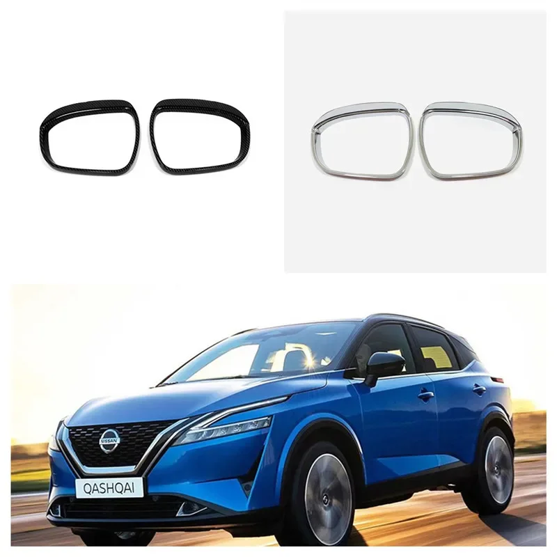 

For Nissan Qashqai J12 2022 2023 Car Rearview Mirror Cover Rain Eyebrow Frame Trims exterior car styling Z