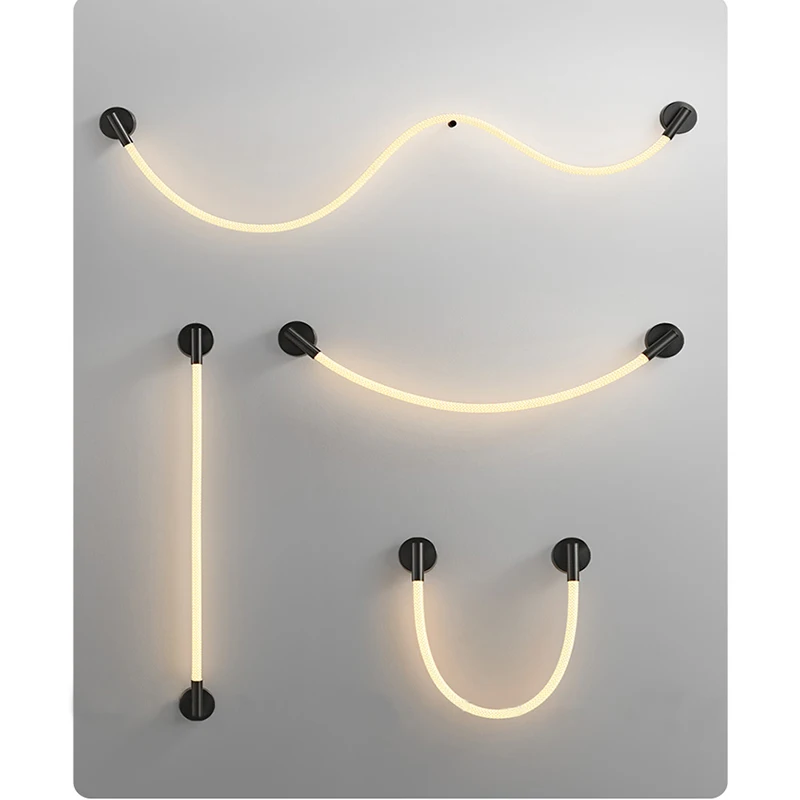 Modern Minimalist Wall Lamp Fiber Woven Lighting Fixture Art Home Decor LED Chandelier for Living Room Study Bedside Sofe Corner