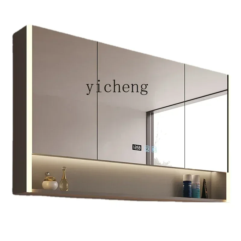 XL Smart Bathroom Mirror Cabinet Mirror Box with Light Bathroom Mirror Storage All-in-One Cabinet with Shelf