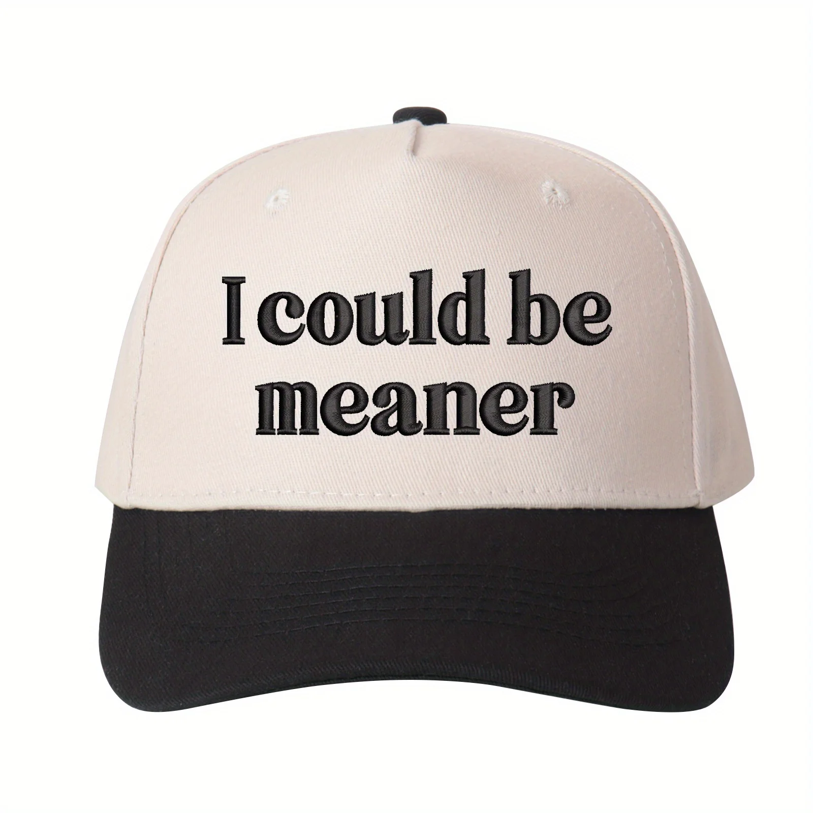 

Stylish Women's Baseball Cap] Stylish Contrast Design Women's Baseball Cap Adjustable Button Closure Trucker Hat, Lightweight