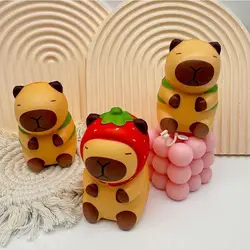 Bonito Capivara Squishy Antistress Brinquedo para Crianças e Adultos, Alívio do Estresse, Kawaii PU Slow Rebound, Squeeze Brinquedos para Amigos, Kawaii