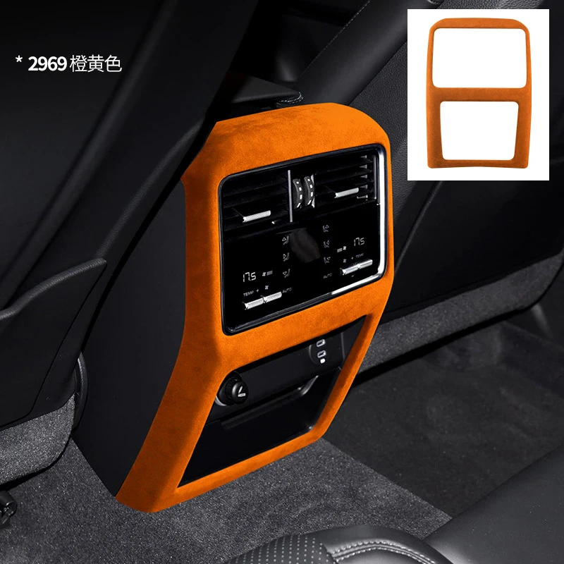 For Porsche Cayenne 92A 9YA 2018 2019 2020 2021 2022 2023 2024 Super Suede Air Outlet Panel Cover Anti Kick Protective Mat