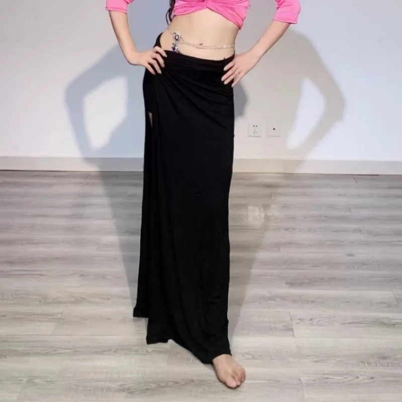 Gonna di danza del ventre Swegal personalizzata Nuovo abbigliamento di danza del ventre Vestito da pratica Gonna intrecciata Abiti indiani modali Abbigliamento da lezione da donna